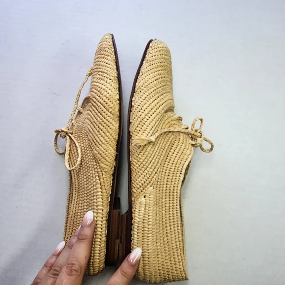Carrie Forbes Raffia‎Woven TanShoes 9.5